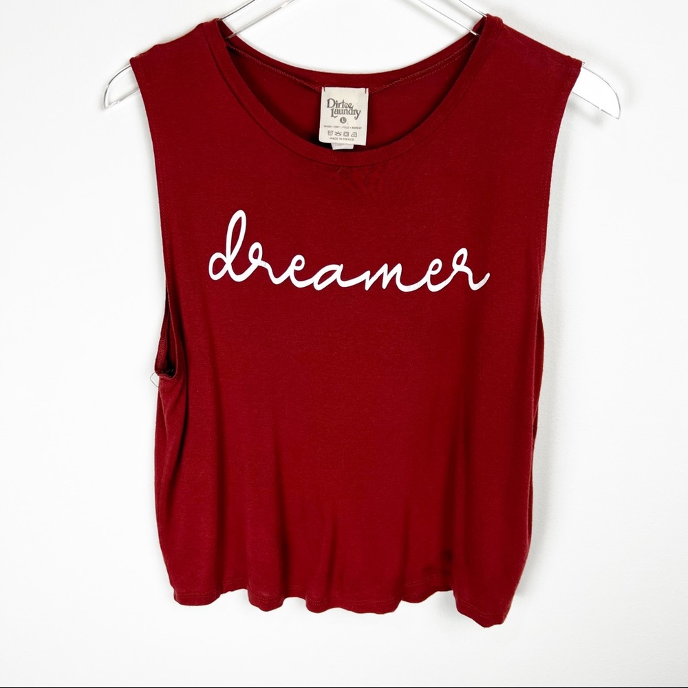 Dirtee Laundry | Soft Embroidered Dreamer Muscle Tee